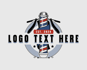 Grooming - Barbershop Razor Haircut logo design