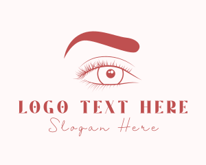 Eyebrow Threading - Red Cosmetics Grooming logo design