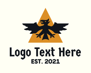 Vulture - Medieval Vulture Triangle logo design