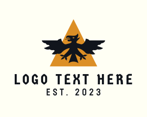 History - Medieval Vulture Wing logo design