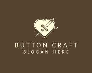 Button - Heart Button Tailoring logo design