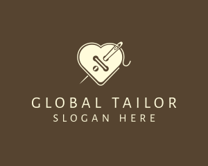 Heart Button Tailoring logo design