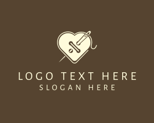 Stitching - Heart Button Tailoring logo design