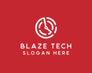 Tech Timer Clock logo design