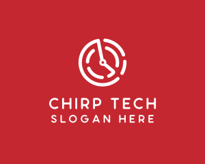 Tech Timer Clock logo design