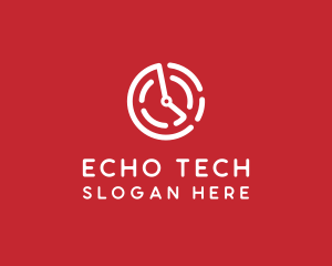 Tech Timer Clock logo design