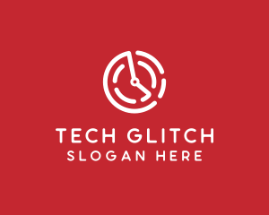 Tech Timer Clock logo design