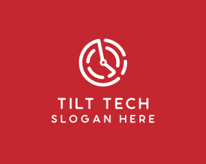 Tech Timer Clock logo design