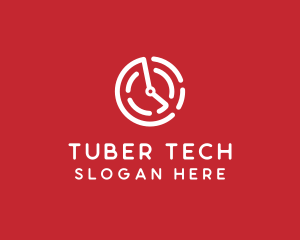 Tech Timer Clock logo design