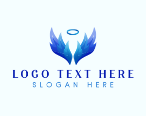 Winged - Guardian Angel Wings logo design