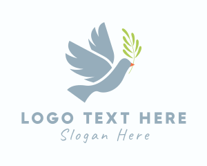 Dove - Flying Dove Bird logo design