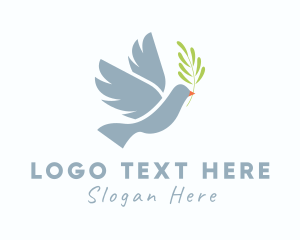 Religious - Flying Dove Bird logo design