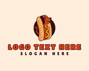 Sandwich - Hotdog Sandwich Dog logo design