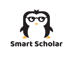 Student - Nerd Geek Penguin logo design