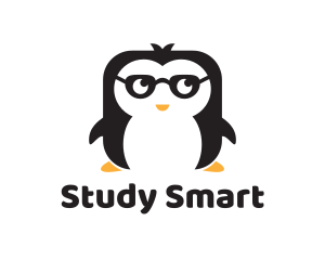 Student - Nerd Geek Penguin logo design
