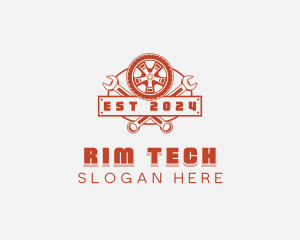 Tire Wrench Mechanic logo design