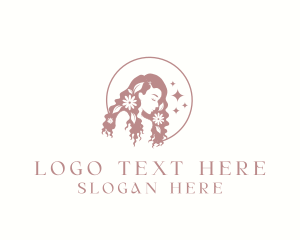 Woman - Nature Floral Woman logo design