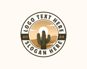 Sand - Western Cactus Desert logo design