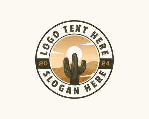 Dry - Western Cactus Desert logo design