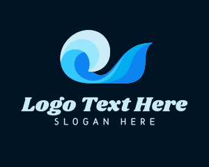 Tide - Blue Abstract Ocean Wave logo design