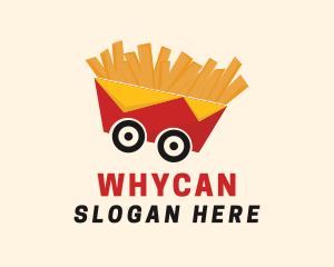 French Fries Food Cart Logo