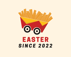 French Fries Food Cart logo design