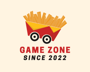 Street Food - French Fries Food Cart logo design