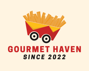 French Fries Food Cart logo design