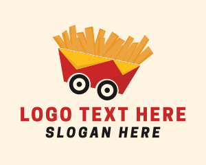 French Fries Food Cart Logo