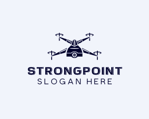 Drone - Flying Camera Quadcopter logo design
