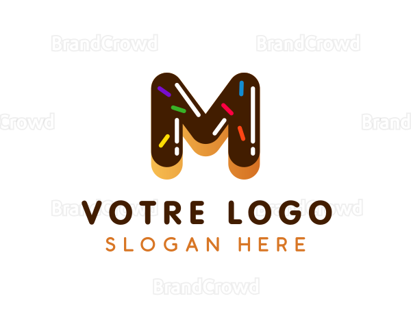 Donut Bakery Letter M Logo