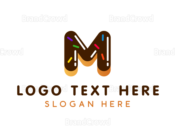 Donut Bakery Letter M Logo