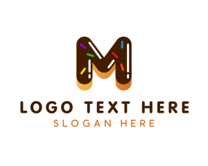 Cake Shop - Donut Bakery Letter M logo design