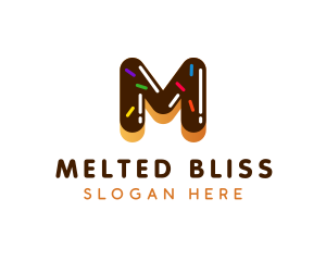 Donut Bakery Letter M logo design