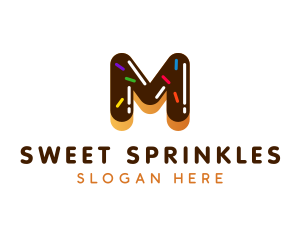 Sprinkles - Donut Bakery Letter M logo design