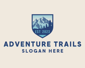 Mountain Hiking Adventure logo design