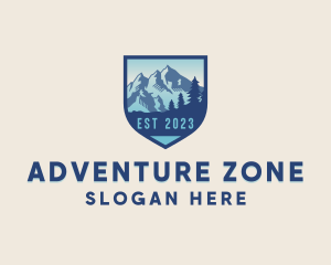 Mountain Hiking Adventure logo design