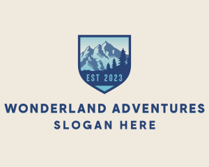 Mountain Hiking Adventure logo design