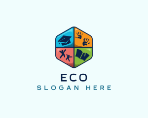 Elearning - Kids School Learning logo design