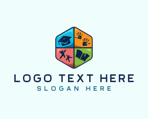 School - Kids School Learning logo design