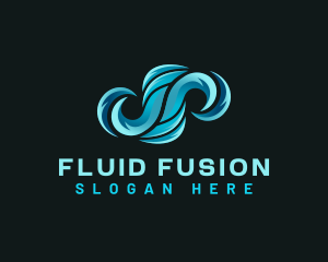 Ocean Water Wave logo design