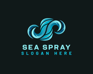 Ocean Water Wave logo design