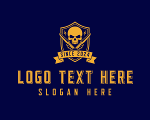 Mercenary - Dagger Skull Warrior logo design