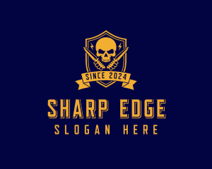 Dagger Skull Warrior logo design