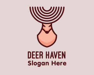 Moose Deer Animal logo design