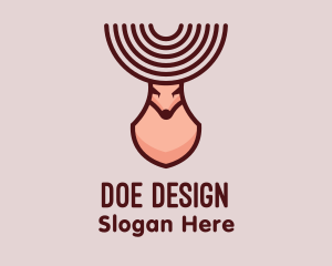 Doe - Moose Deer Animal logo design