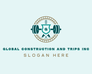 Muscle - Workout Weightlifting Gym logo design