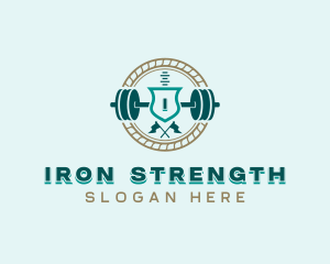Workout Weightlifting Gym logo design