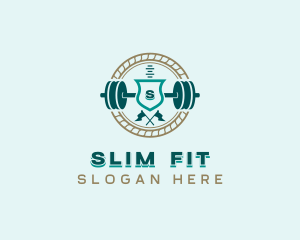 Workout Weightlifting Gym logo design