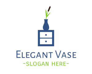 Vase - Cattail Vase Drawer logo design